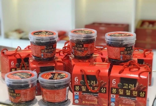 Hồng sâm lát tẩm mật ong Sliced Korea Red Ginseng review-1